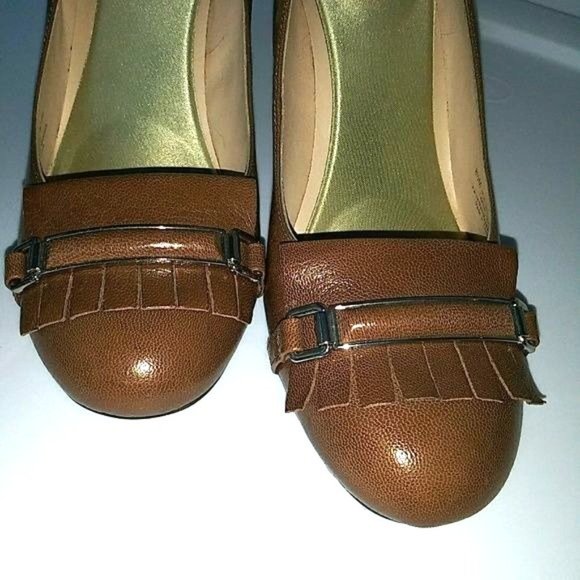 Franco Sarto Brown Leather Pumps Size 8.5 - Picture 4 of 8